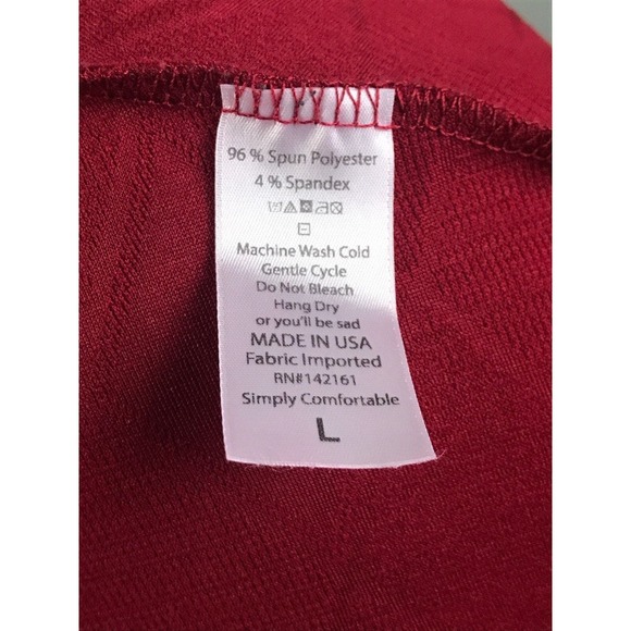 Womens Large Lularoe Dress Simply Comfortable Red Diamond Pattern - Picture 4 of 6